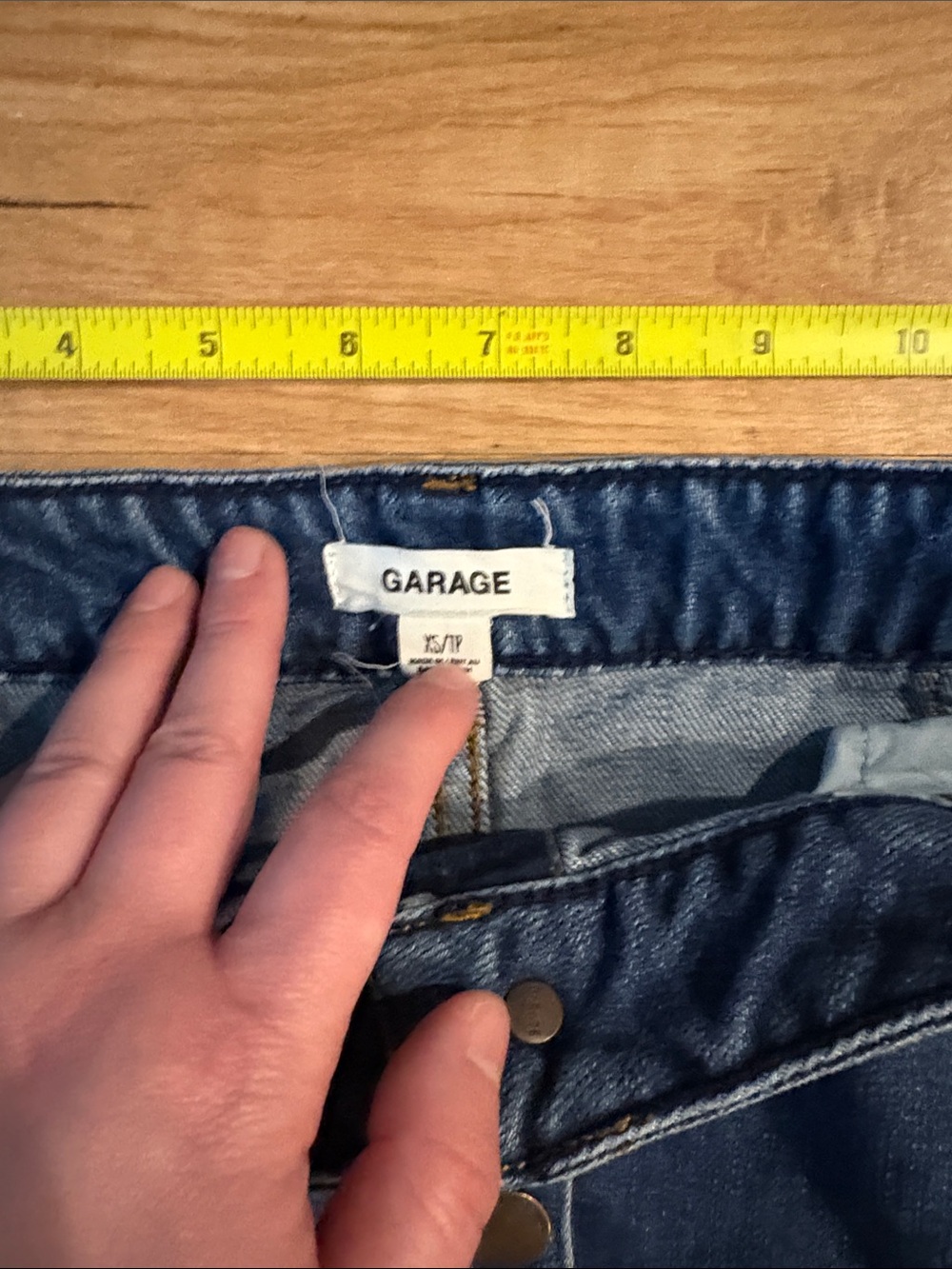 Garage Button-Front Denim Mini Skirt - Picture 2 of 3